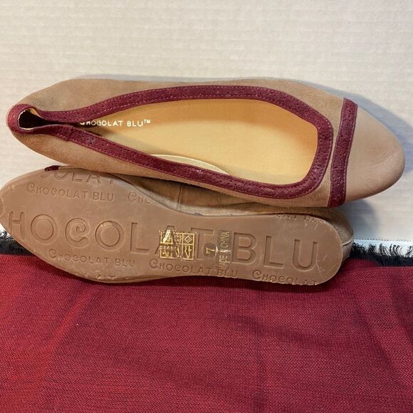 Chocolat Blu Shoes - Nova Chocolate Blu Flats Two Tone